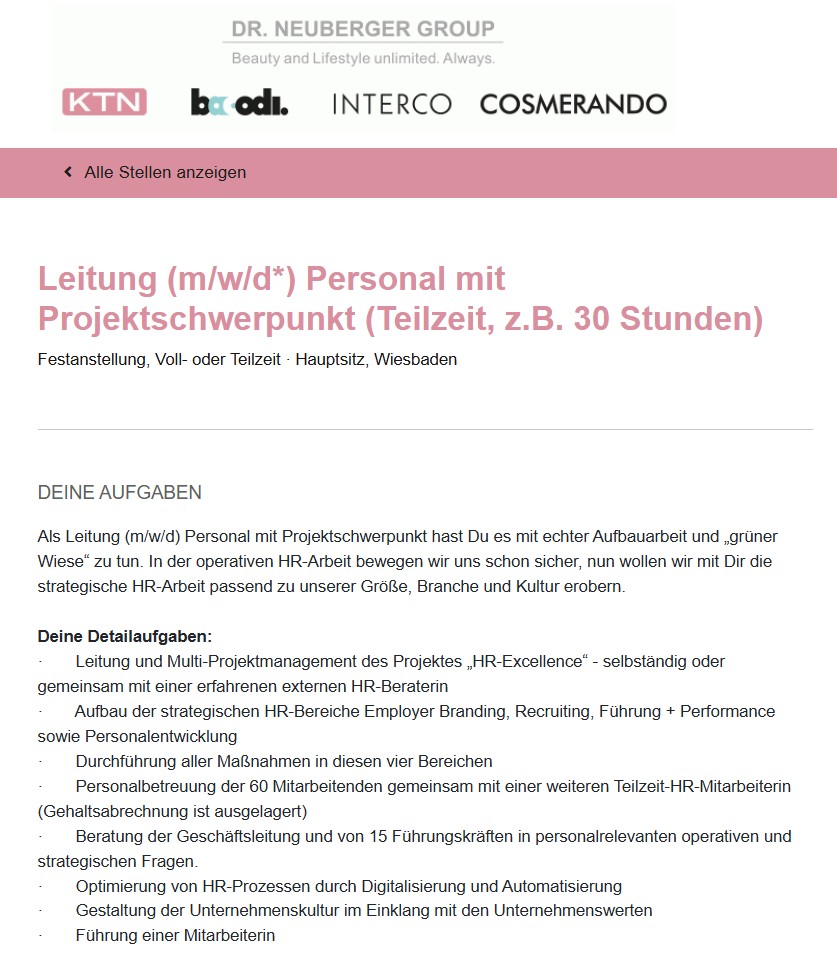 Ich „stelle ein“